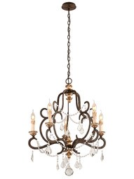 Bordeaux Collection 5 Light Chandelier in Parisian Bronze